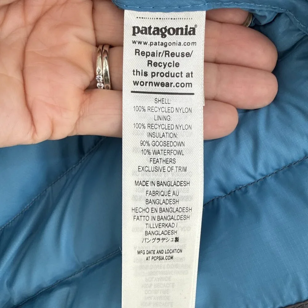 Patagonia Men's Size XXL Gray Down Sweater Insulated Puffer Jacket #84675 NWT